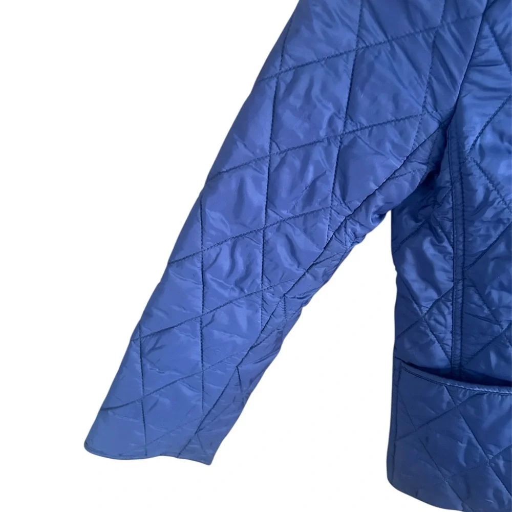 Navy Blue Burberry Quilted Children’s Jacket  6Y Classic Plaid Preppy Designer - Picture 4 of 13